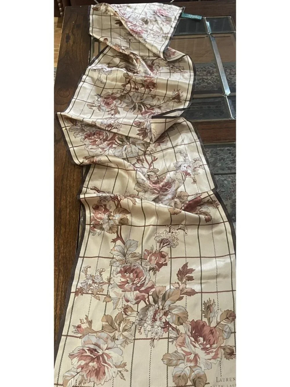 RALPH LAUREN Scarf-Floral Luxurious 100% Silk Scarf 11